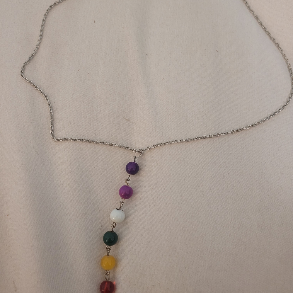 Elegant Multicolor Chakra Beaded Necklace
